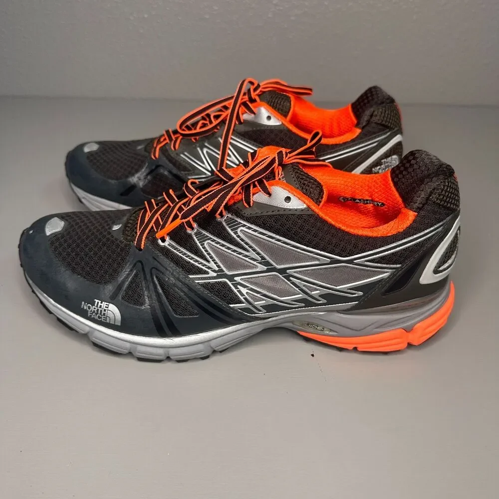 North Face Flash Dry Ultra Equity Orange & Gray Shoes Size 11
